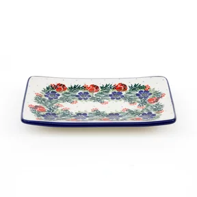 Tacka ceramiczna C27 18/12 cm<br> 1535X Czerwony wianuszek